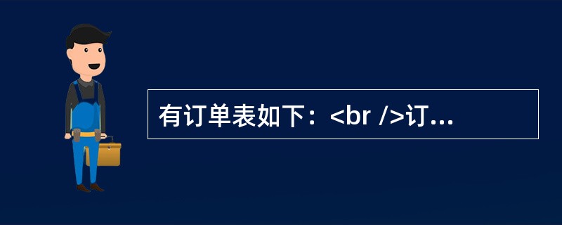 有订单表如下：<br />订单（订单号（C，4），客户号（C，4），职员号（C，3），签订日期（D），金额（N，6，2））<br />查询所有的订单，要求各订单按其签订时间的先