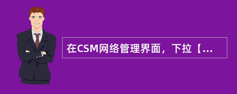 在CSM网络管理界面，下拉【Port】，单击【PortSetting】，就可以配置（　　）。