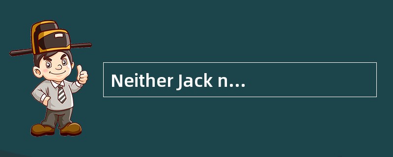 Neither Jack nor I ________ able to persuade his father toattend the wedding.