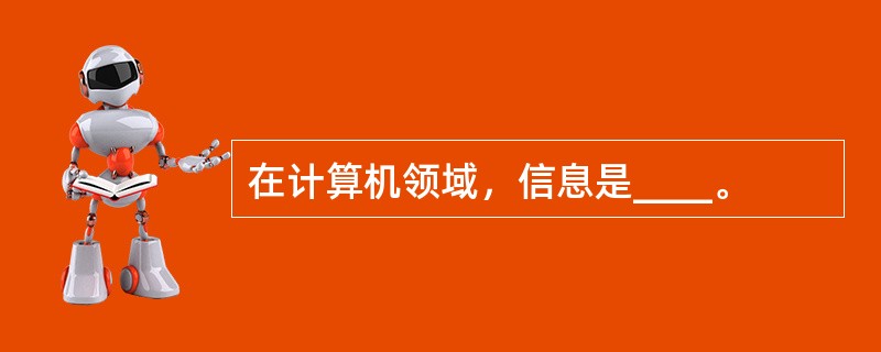 在计算机领域，信息是____。