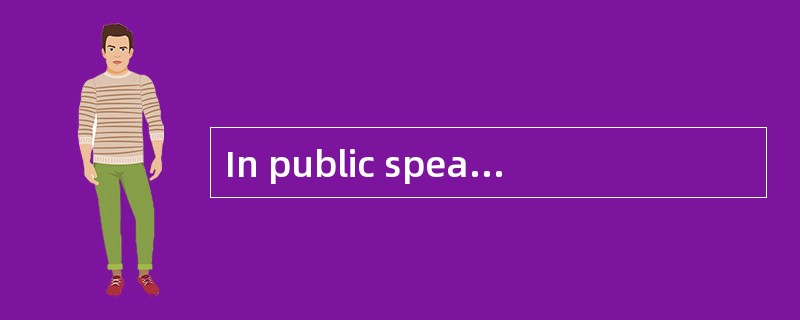 In public speaking, the watchword is preparation. Most of us tend to put things off, at least, occas