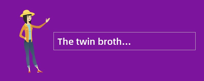 The twin brothers are only ______ in appearance.