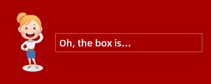 Oh, the box is too heavy. ______________ ?<br/>No, thanks. I can manage myself.