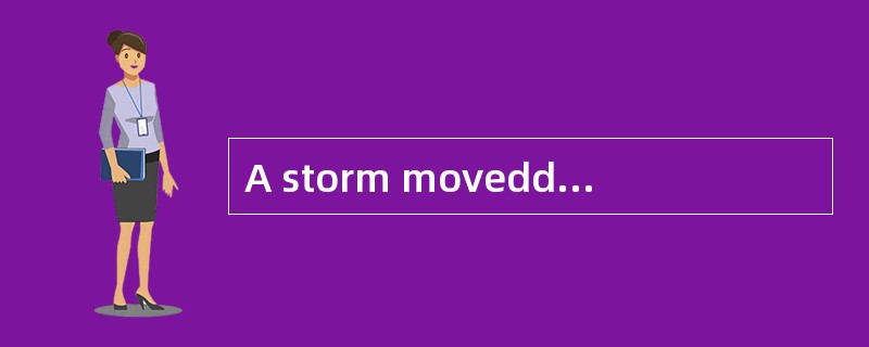 A storm moveddirectly over the island,[demolishing] buildings and flooding streets.