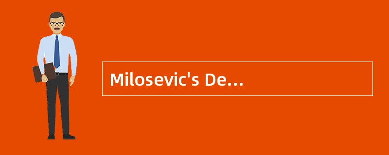 Milosevic's Death<o:p></o:p></p><p class="MsoNormal ">Former