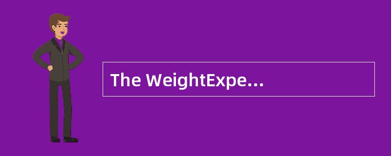 The WeightExperiment<o:p></o:p></p><p class="MsoNormal ">Nicola Wa