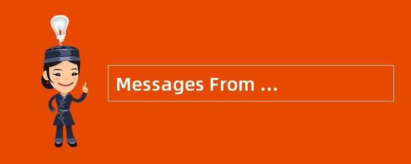 Messages From theMedia<o:p></o:p></p><p class="MsoNormal ">The wea