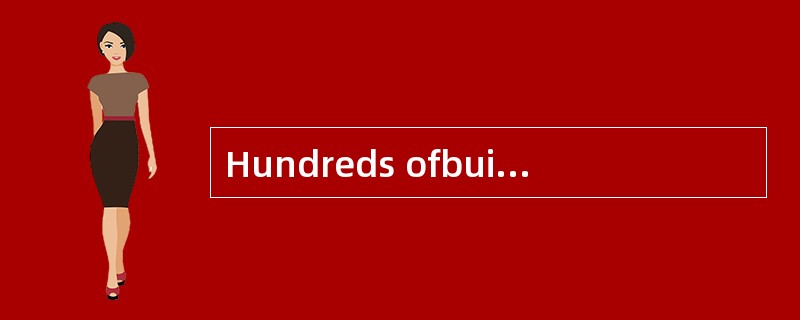 Hundreds ofbuildings were [wrecked] by the earthquake.