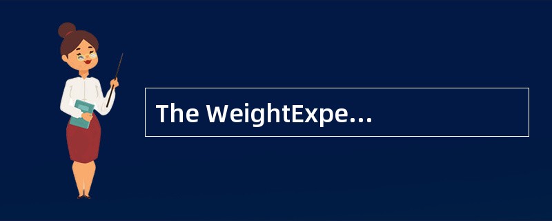 The WeightExperiment<o:p></o:p></p><p class="MsoNormal ">Nicola Wa