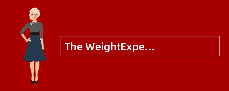 The WeightExperiment<o:p></o:p></p><p class="MsoNormal ">Nicola Wa