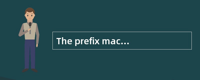 The prefix mach is used to describe supersonic speed. It was named after Ernst Mach （1838~1916）, a C