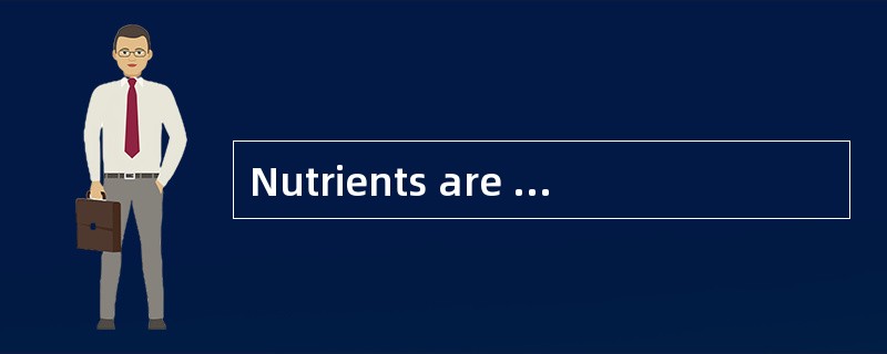 Nutrients are the parts of food that are important for life and health. Nutrients are important for