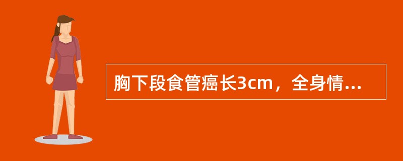 胸下段食管癌长3cm，全身情况好，锁骨上淋巴结无转移，应选择（　　）。 