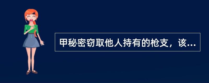 甲秘密窃取他人持有的枪支，该行为同时符合盗窃罪和盗窃枪支罪的犯罪构成。按照我国刑法理论，这种情形属于（　　）。