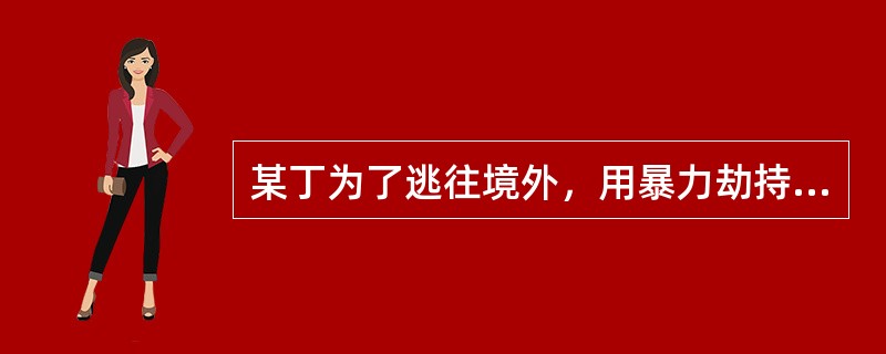 某丁为了逃往境外，用暴力劫持了一架国内航班。在此过程中，机组人员和乘客乘隙与其搏斗，将其制服，但一名乘客因被某丁用匕首刺中要害而不治身亡。对某丁应如何定罪判刑？（　　）