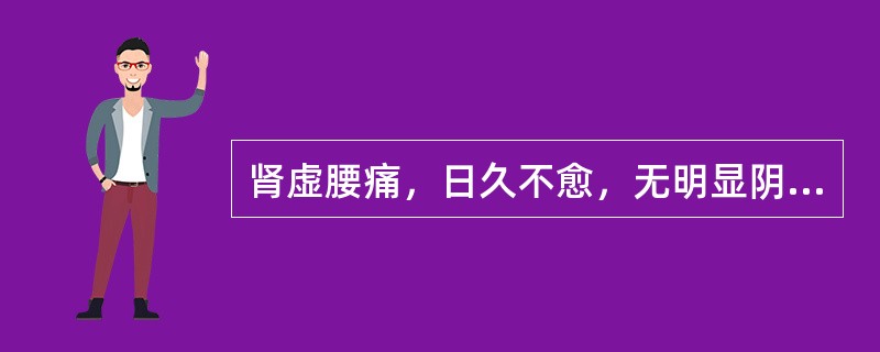 肾虚腰痛，日久不愈，无明显阴阳偏虚者可服用（　　）。