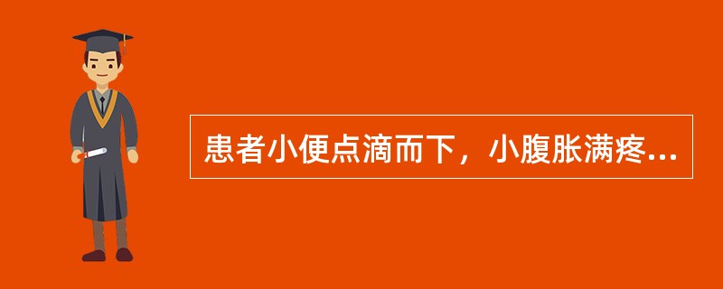 患者小便点滴而下，小腹胀满疼痛，舌质紫暗，脉细涩。治法是（　　）。