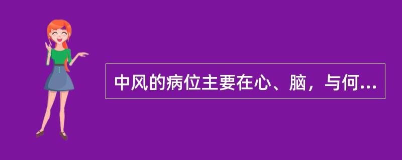 中风的病位主要在心、脑，与何脏密切相关（　　）。