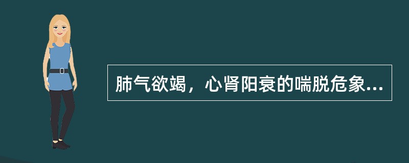 肺气欲竭，心肾阳衰的喘脱危象，急救时应用参附汤送服（　　）。