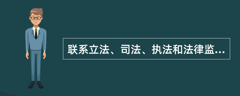 联系立法、司法、执法和法律监督论述权力制约的法治原则。