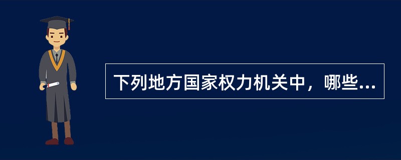 下列地方国家权力机关中，哪些无权制定地方性法规（　　）