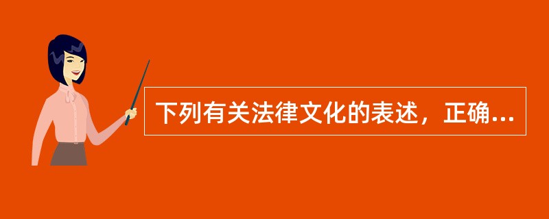 下列有关法律文化的表述，正确的是（　　）