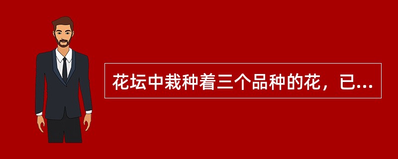 花坛中栽种着三个品种的花，已经知道：（1）菊花右边的两种花中至少有一种是月季花。（2）月季花左边的两种花中至少有一种是月季花。（3）红色花左边的两种花中至少有一种是黄色的。（4）黄色花右边的两种花中至