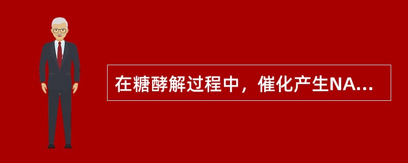 在糖酵解过程中，催化产生NADH和消耗无机磷酸反应的酶是（　　）。