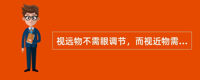 视远物不需眼调节，而视近物需要眼调节的是（　　）。 