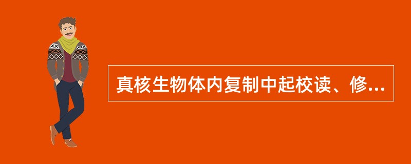 真核生物体内复制中起校读、修复和填补缺口作用的是（　　）。 