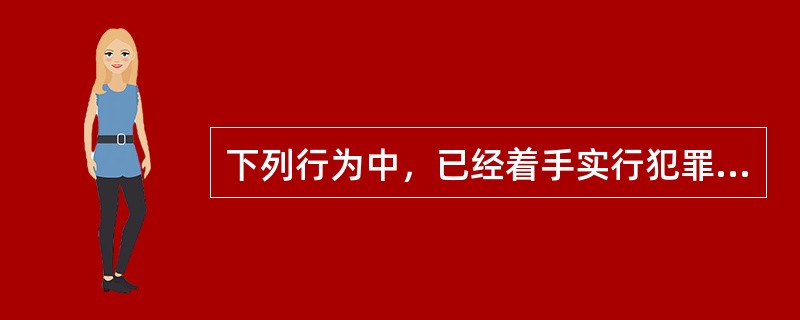 下列行为中，已经着手实行犯罪的是（　　）。[2009年非法学真题]