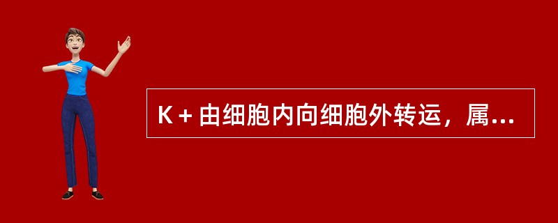 K＋由细胞内向细胞外转运，属于（　　）。 