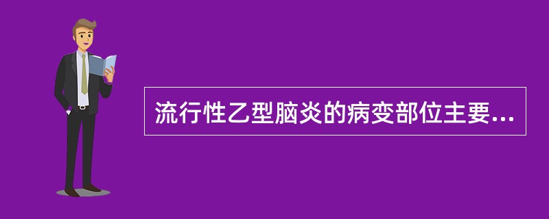 流行性乙型脑炎的病变部位主要在（　　）。 