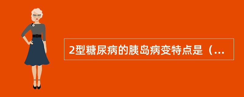 2型糖尿病的胰岛病变特点是（　　）。