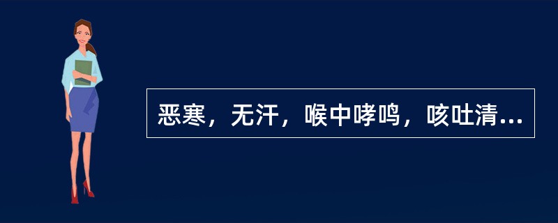 恶寒，无汗，喉中哮鸣，咳吐清稀白痰，口淡，面色淡青，二便正常，苔白滑，脉弦紧。此证属（　　）。