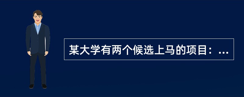 某大学有两个候选上马的项目：实验楼和体育馆。在一次讨论基建的校长办公会上，基建处长主张两个项目都上马；财务处长主张两个项目至少上马一个。校长问主管基建的张副校长的意见。张副校长笑了笑，说：两位处长的意