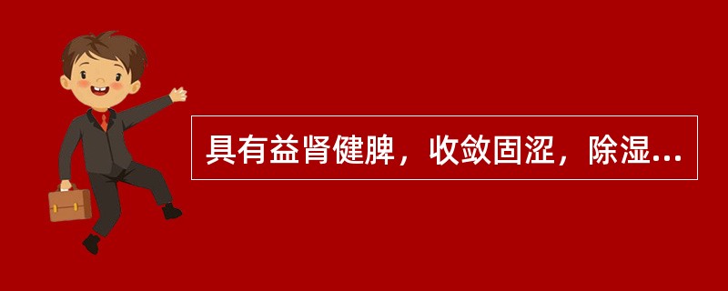 具有益肾健脾，收敛固涩，除湿止带功效的药物是（　　）。 