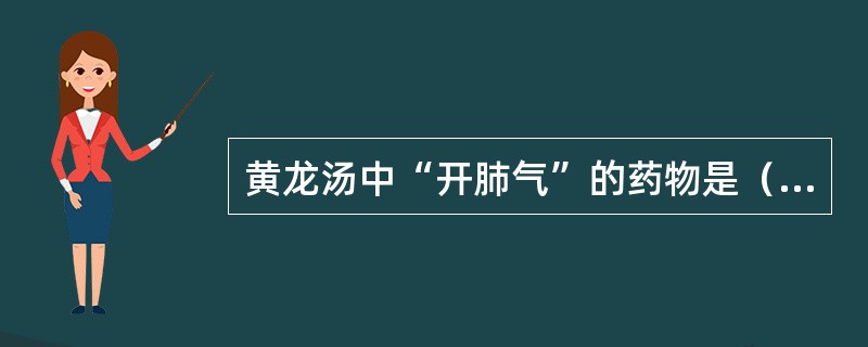 黄龙汤中“开肺气”的药物是（　　）。