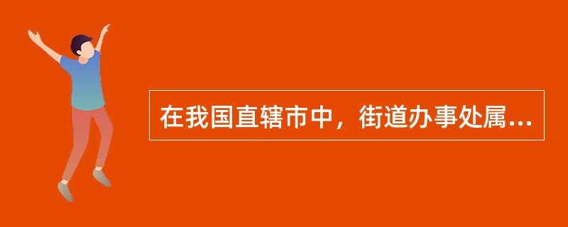 在我国直辖市中，街道办事处属于（　　）。