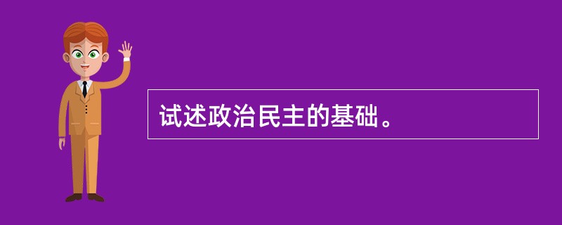 试述政治民主的基础。