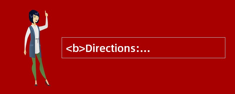 <b>Directions:</b> In this section, there are four passages followed by questions o