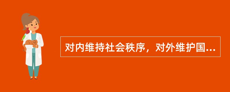 对内维持社会秩序，对外维护国家安全的功能，是公共组织的（　　）。[2013年真题]