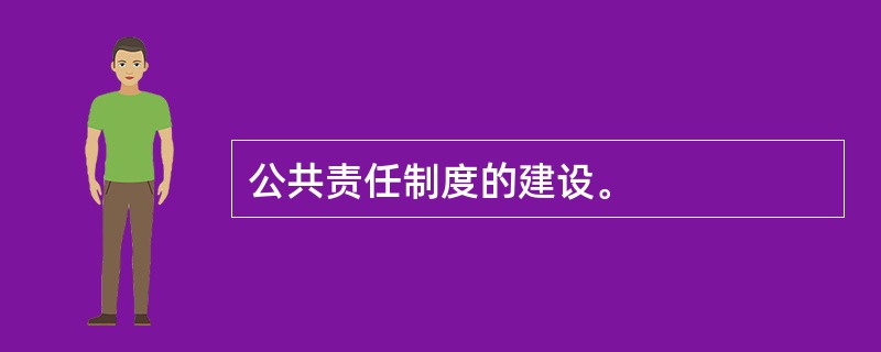 公共责任制度的建设。