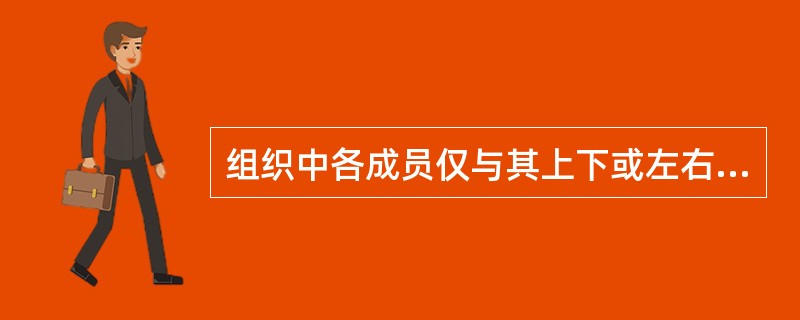 组织中各成员仅与其上下或左右两边的员工发生间接沟通的模式是（　　）。