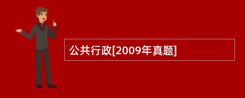 公共行政[2009年真题]