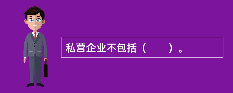 私营企业不包括（　　）。