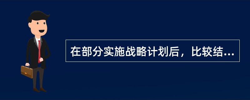 在部分实施战略计划后，比较结果与目标，并分析、研究、确定所采取的措施，这是指（　　）。