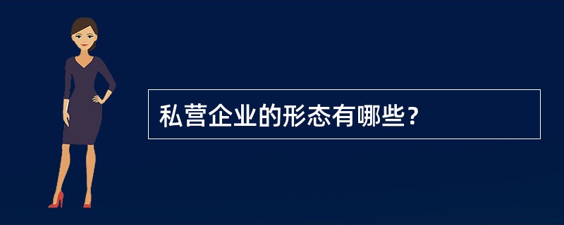 私营企业的形态有哪些？