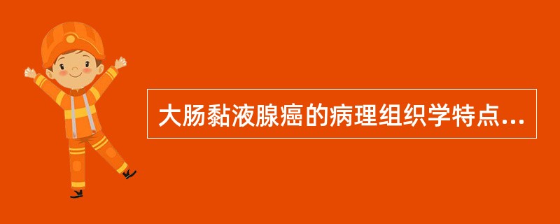 大肠黏液腺癌的病理组织学特点是（　　）。 