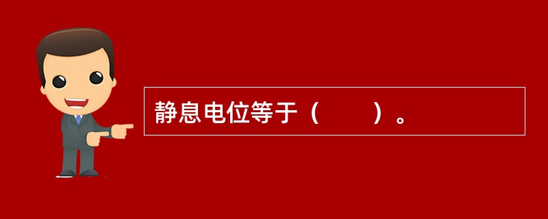 静息电位等于（　　）。